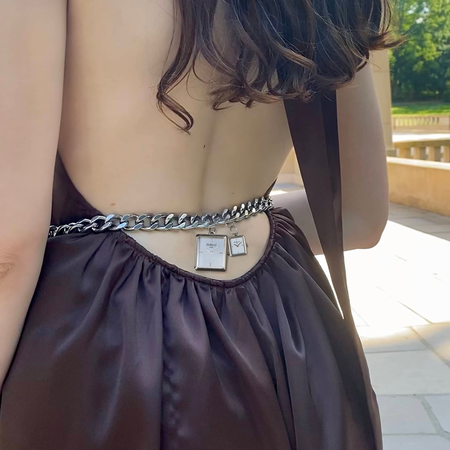 Ceinture Montre extravagante DeBéryl fabriquée sur-mesure à la main France en acier inoxydable