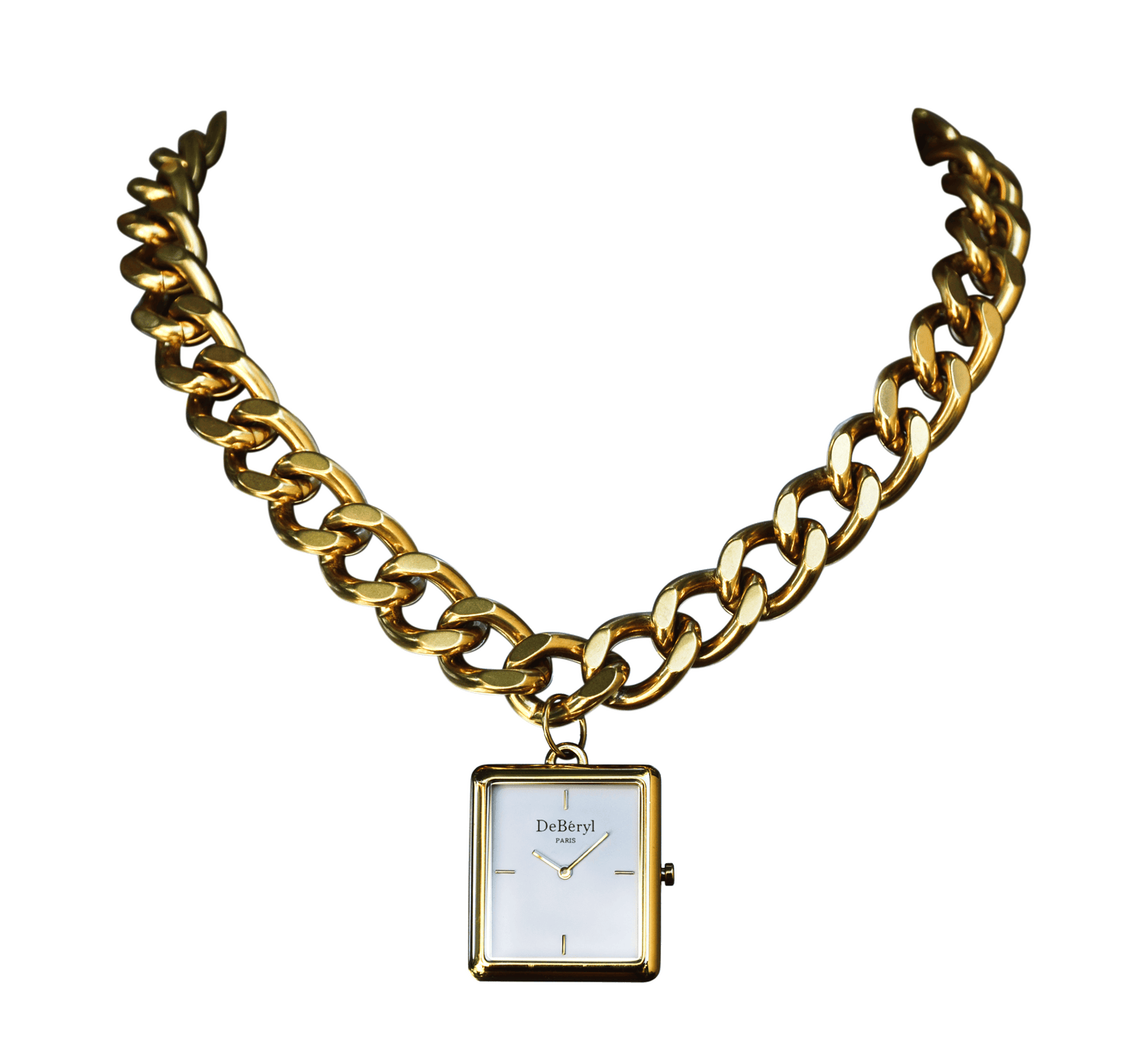 Beau Collier montre original DeBéryl assemblé à la main en France en acier inoxydable
