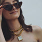 Collier montre originale grosse chaine luxe qualité DeBéryl assemblé à la main en France en acier inoxydable small business créateur  