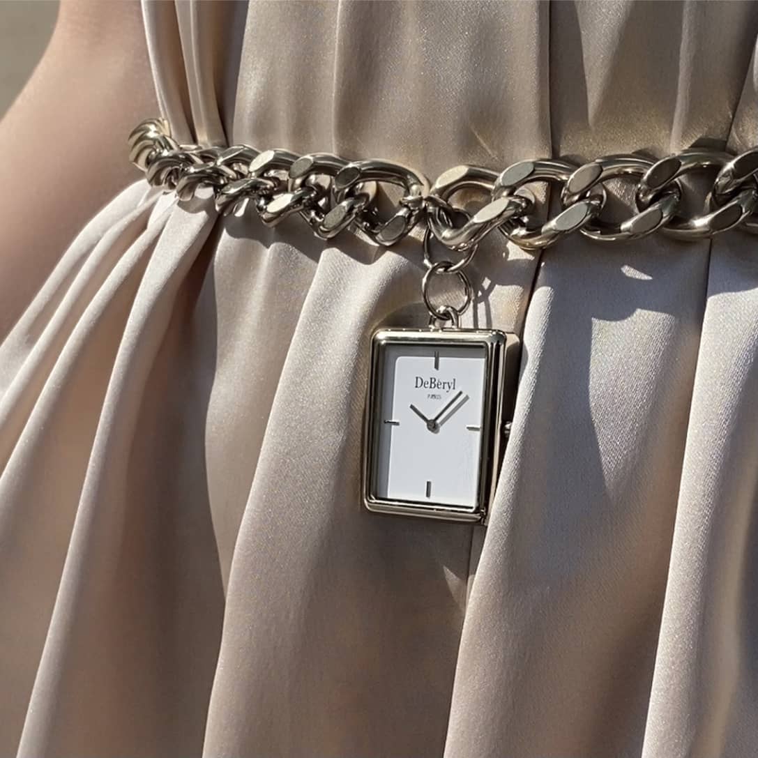 Ceinture Montre originale DeBéryl fabriquée sur-mesure à la main France en acier inoxydable