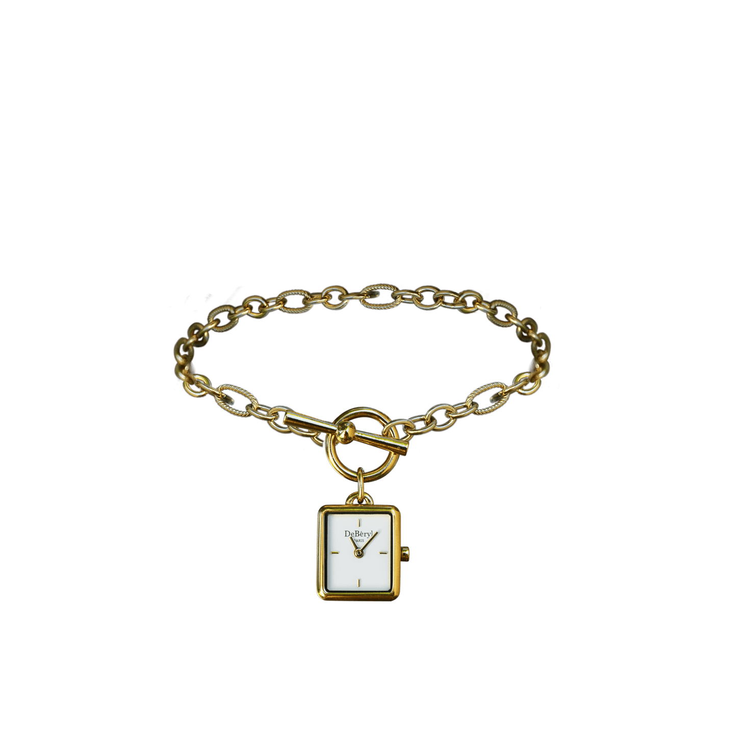 Jolie montre bracelet acier inoxydable doré qualité fabriquée à la main France résistant 