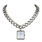 Beau collier montre acier inoxydable qualité fabriquée à la main France résistant créateur  