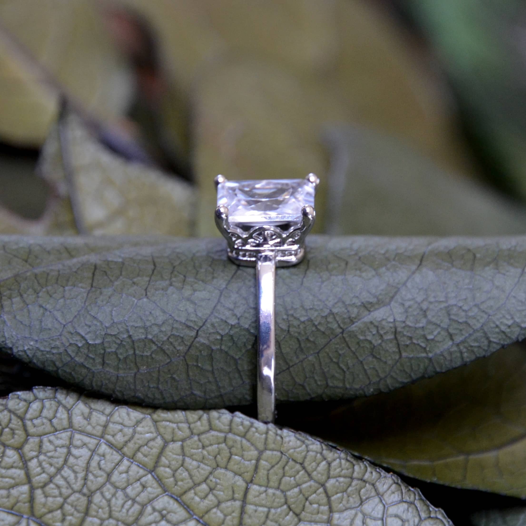 Bague solitaire discount argent pas cher